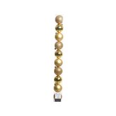 Decoris Kunststof Kerstballen Tube 10 stuks - Licht Goud - afbeelding 1