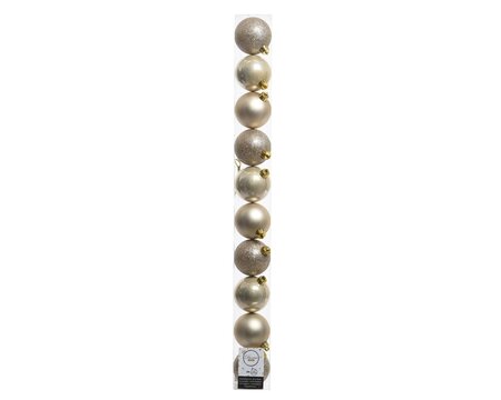 Kunststof Kerstballen Tube 10 stuks - Pearl