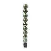 Kunststof kerstballen tube 10 stuks rosemary green