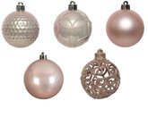 Kunststof Kerstballen Tube 37 stuks - Blush Pink - afbeelding 2