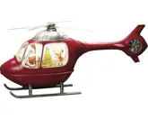 LED kerstlantaarn helikopter met kerstman en kind - afbeelding 1