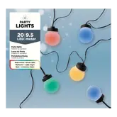 Lumineo Partylights met 20 LED lampjes en snoer 9,5 meter, multicolor - afbeelding 1