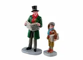 Merry Newsboy, Set Of 2 - Lemax kerstfiguren