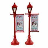 North Pole Lamppost, Set Of 2, B/O (4.5V) - Lemax kerstfiguren