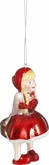 Efteling Ornament Roodkapje glas rood - l5,5xb6xh13cm