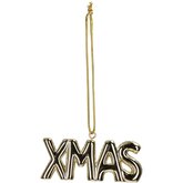 Ornament XMAS Polyresin Gold 7.3cm - afbeelding 2