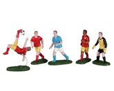 Playing Soccer, Set Of 5 - Lemax kerstfiguren