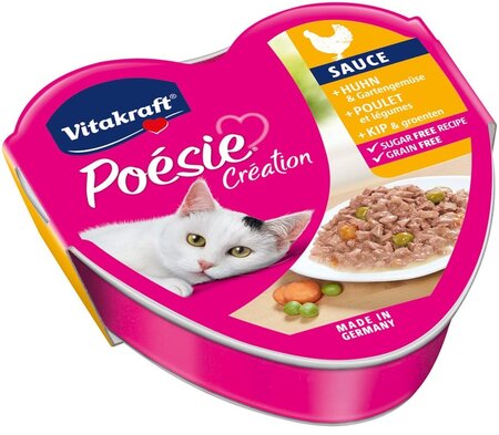 Poésie met kip en groente in saus