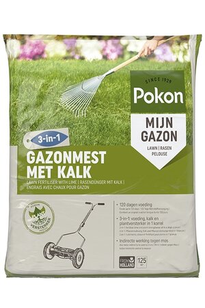 Pokon Gazonmest met Kalk 3-in-1 125m2 - afbeelding 1