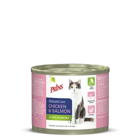 Prins Cat Nature Care Kip Zalm 200 Gr