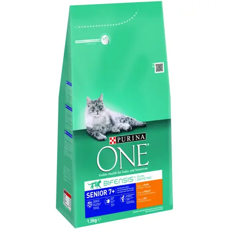 Purina One one senior kip&verse groenten 1,5kg