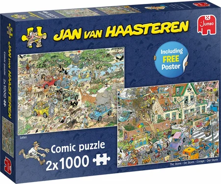 Puzzel Jan Van Haasteren Safari & Storm 2X1000