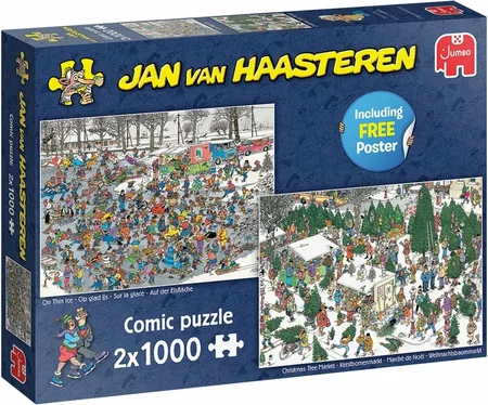 Puzzel Kerst Jan Van Haasteren Tree & Ice 2X1000