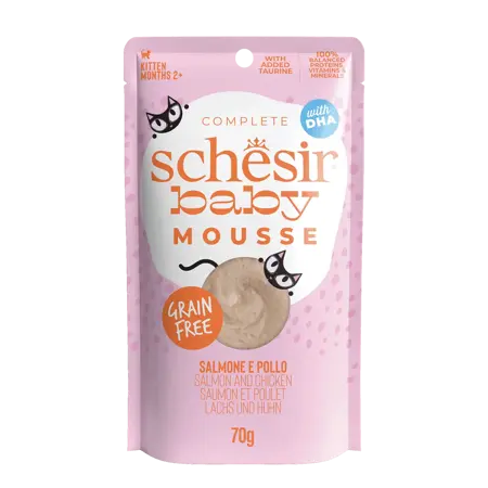 Schesir Baby Kitten Zalm Mousse 12X70 Gr *