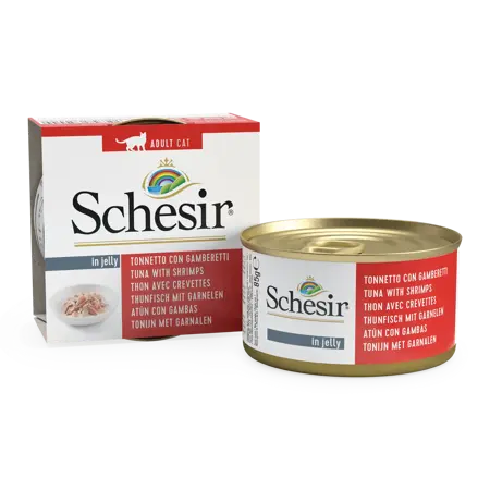 Schesir Cat Can Jelly Tuna&Prawns 85Gr