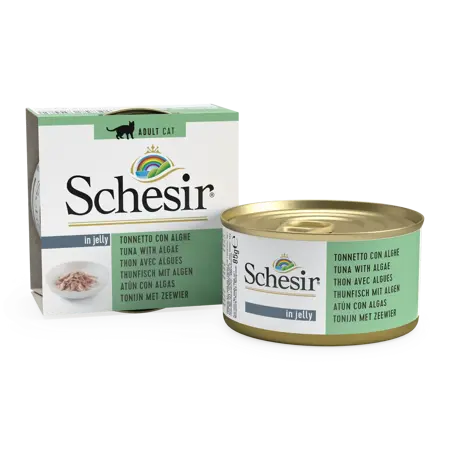 Schesir Cat Can Jelly Tuna&Seaweed 85Gr