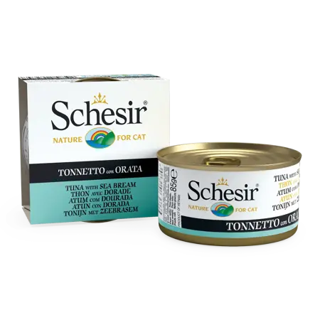 Schesir Cat Can Tonijn&Zeebrasem 85Gr