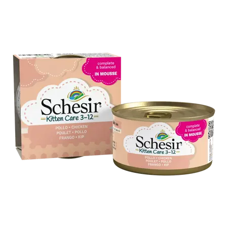 Schesir Kitten 3-12 Kip Mousse 85Gr