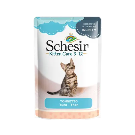 Schesir Kitten 3-12 Tonijn Gelei 85Gr