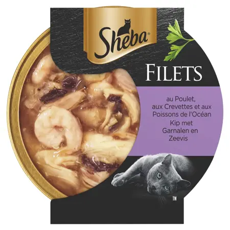 Sheba Filets Kip&Garn/Oceaanvis Saus 60Gr