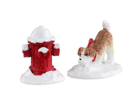 Snow Hydrant, Set Of 2 - Lemax kerstfiguren