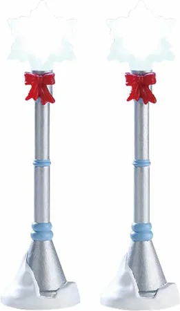 Snowflake Lamp Post, Set Of 2, B/O (4.5V) - Lemax