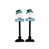 Snowman Street Lamp, Set Of 2, B/O (4.5V) - Lemax