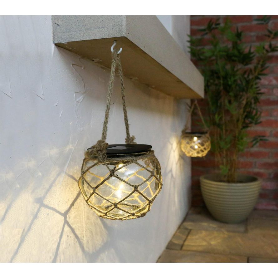 pepermunt vermomming geluk Solar lamp met touw 11x8cm - Tuincentrum Tuinwereld