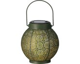 Solar lantaarn d14h16cm groen/goud - afbeelding 2