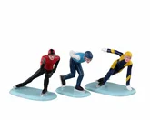 Speed Skaters, Set Of 3 - Lemax kerstfiguren