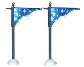 Star Street Banner, Set Of 2, B/O (4.5V) - Lemax