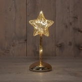 Ster op glas h25cm goud