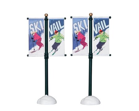 Street Pole Banner, Set Of 2 - Lemax kerstfiguren