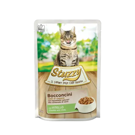 Stuzzy Cat Chunks Veal 85Gr