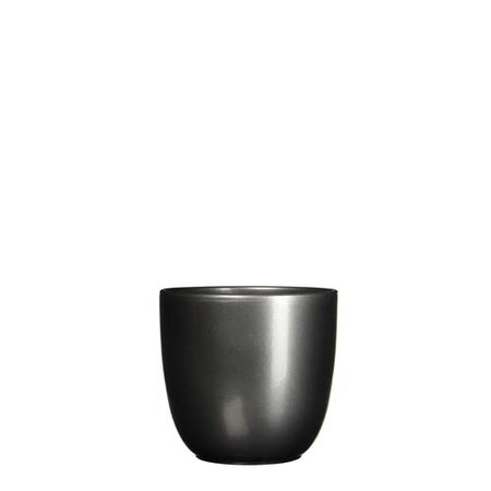 Tusca pot rond antraciet - h13xd13,5cm