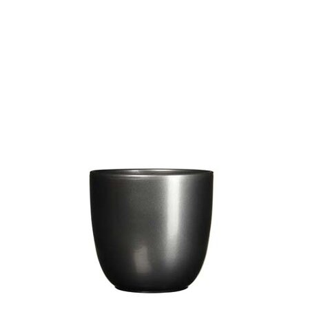 Tusca pot rond antraciet - h14xd14,5cm