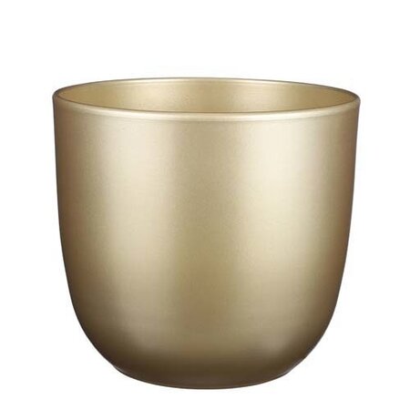 Tusca pot rond goud - h25xd28cm