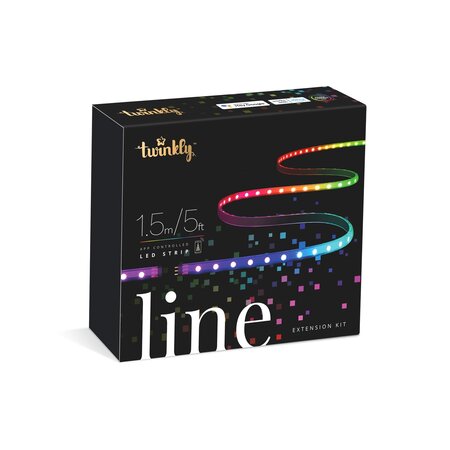 Twinkly line extension 100L RGB - 1,5m - 2,5m lead black - afbeelding 1