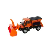 Jägerndorfer kerstdorpminiatuur Unimog winterdienst 19 x 7,5 x 8 cm