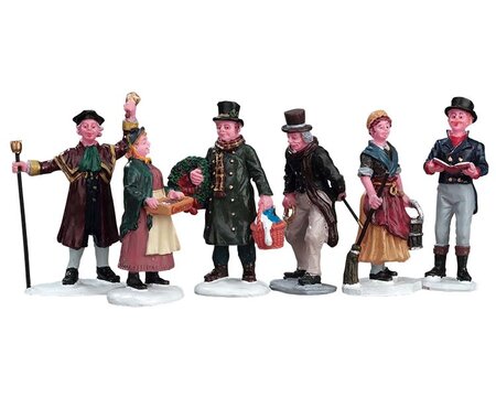 Village People Figurines,Set/6 - Lemax kerstfiguren