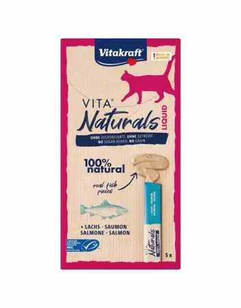 Vitakraft Vita Naturals Liquid Snack Zalm 5x