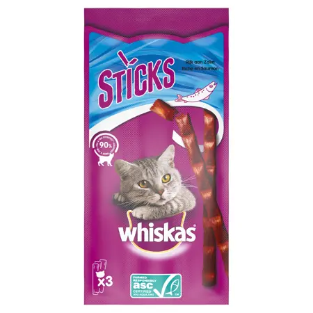 Whiskas catsticks zalm 18gr - afbeelding 2