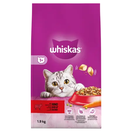 Whiskas droog rund 1,9 kg