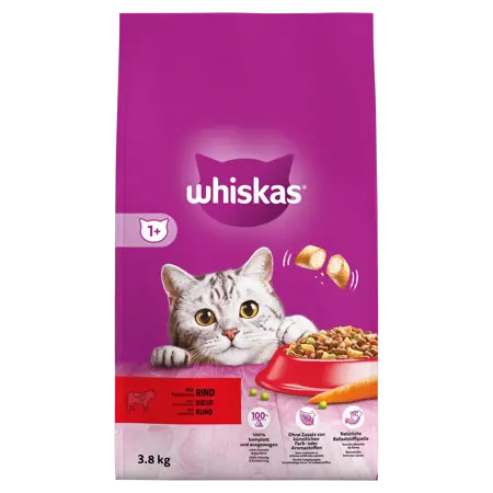 Whiskas droog rund 3,8 kg