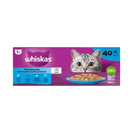 Whiskas Pouch Adult Gelei Vis Selectie Mp 40X85Gr