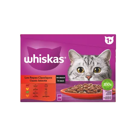 Whiskas Pouch Adult Saus Classic Selectie Mp 12X85Gr