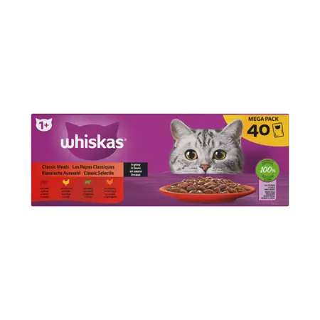 Whiskas Pouch Adult Saus Classic Selectie Mp 40X85Gr